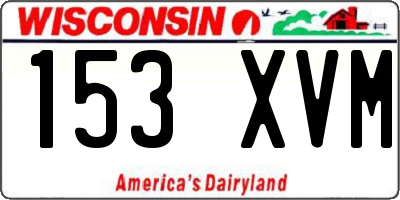 WI license plate 153XVM
