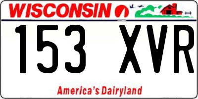 WI license plate 153XVR
