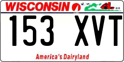 WI license plate 153XVT