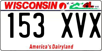 WI license plate 153XVX