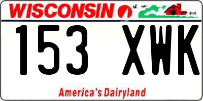 WI license plate 153XWK