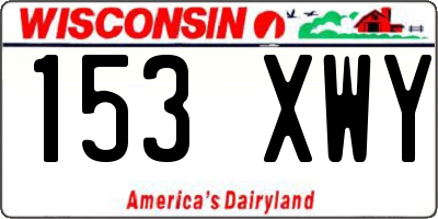 WI license plate 153XWY