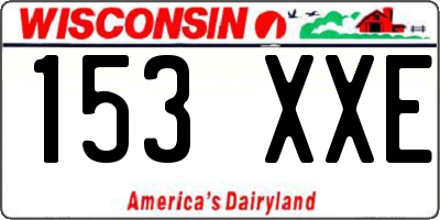 WI license plate 153XXE