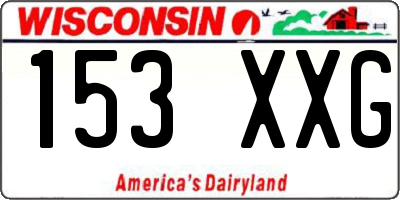 WI license plate 153XXG