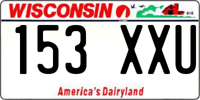 WI license plate 153XXU