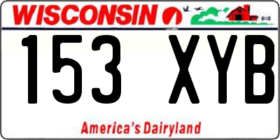 WI license plate 153XYB