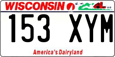 WI license plate 153XYM