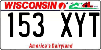 WI license plate 153XYT