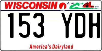 WI license plate 153YDH