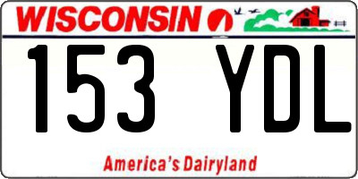 WI license plate 153YDL