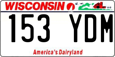 WI license plate 153YDM
