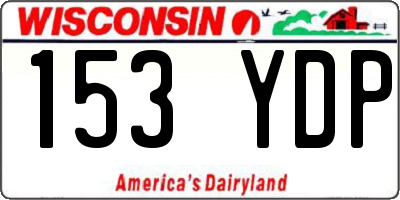 WI license plate 153YDP