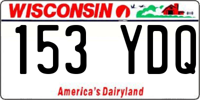 WI license plate 153YDQ