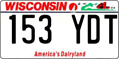 WI license plate 153YDT