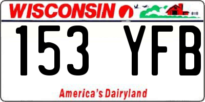 WI license plate 153YFB
