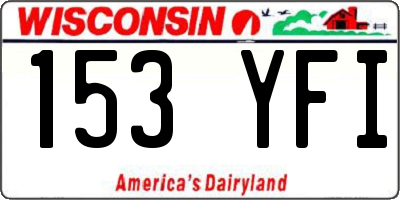 WI license plate 153YFI
