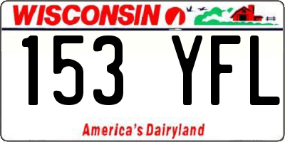 WI license plate 153YFL