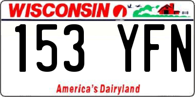 WI license plate 153YFN