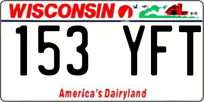 WI license plate 153YFT