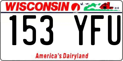 WI license plate 153YFU