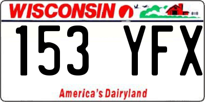 WI license plate 153YFX
