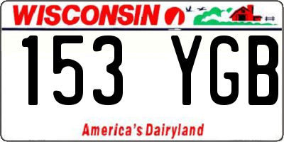 WI license plate 153YGB