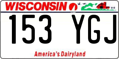 WI license plate 153YGJ