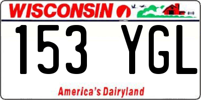 WI license plate 153YGL