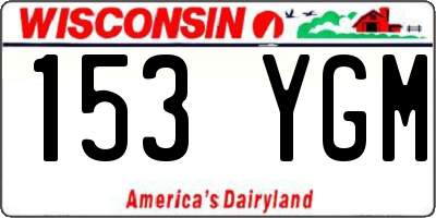 WI license plate 153YGM