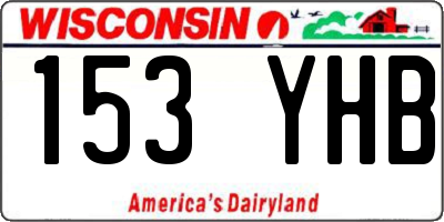 WI license plate 153YHB