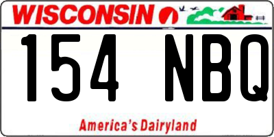 WI license plate 154NBQ