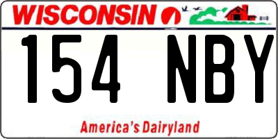 WI license plate 154NBY