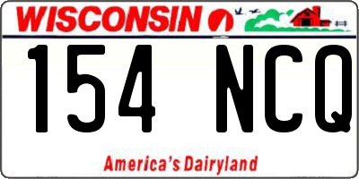 WI license plate 154NCQ