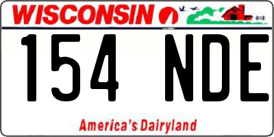 WI license plate 154NDE
