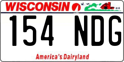WI license plate 154NDG
