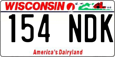 WI license plate 154NDK
