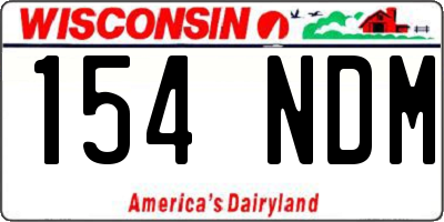 WI license plate 154NDM