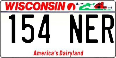 WI license plate 154NER