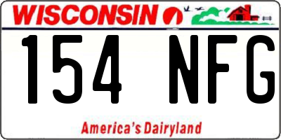WI license plate 154NFG