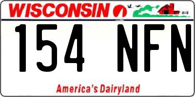 WI license plate 154NFN