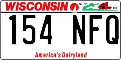 WI license plate 154NFQ