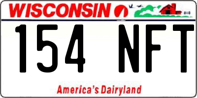WI license plate 154NFT