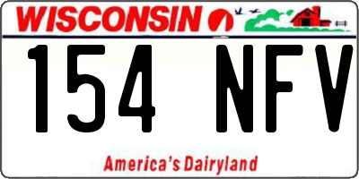 WI license plate 154NFV