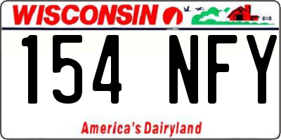 WI license plate 154NFY