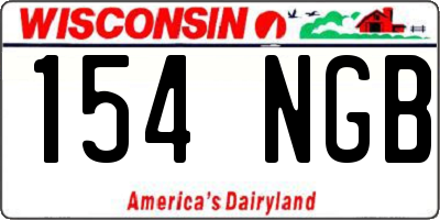 WI license plate 154NGB