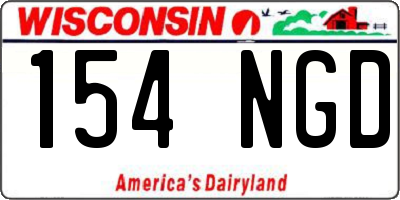 WI license plate 154NGD