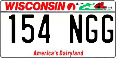 WI license plate 154NGG