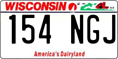 WI license plate 154NGJ