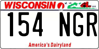 WI license plate 154NGR