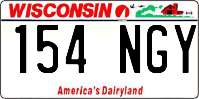 WI license plate 154NGY